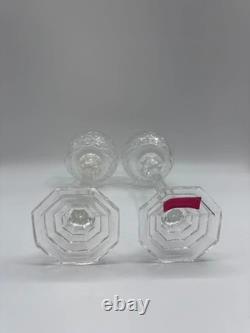 Pair of Cut Crystal Glass Pieces 13 Tall Stunning