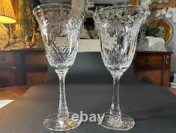 Pair of Rare HAWKES CRYSTAL in Talisman Crystal Red Wine /Water Goblet Glasses