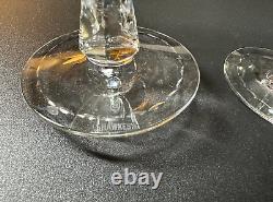 Pair of Rare HAWKES CRYSTAL in Talisman Crystal Red Wine /Water Goblet Glasses