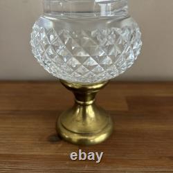 Pair of Vintage French Cut Crystal Glass Stair Newel Finials Boule D' Escalier