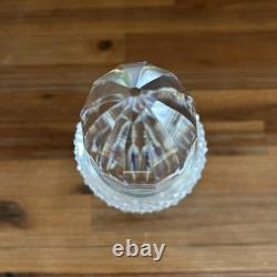 Pair of Vintage French Cut Crystal Glass Stair Newel Finials Boule D' Escalier