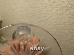 Pair of Waterford Clarendon- Ruby Hock Crystal Wine Glasses Cut To Clear Withbox