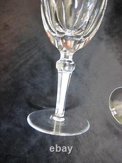 Pair of Waterford Dunloe Cut Crystal Wine Goblets, 6 1/2 Tall x 2 1/2 Diameter