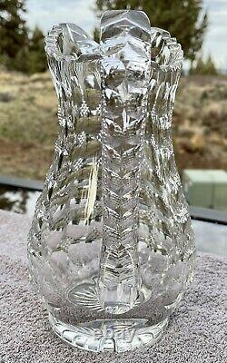 Pairpoint Water Pitcher In Savoy Pattern American Brilliant Cut Glass ABP