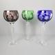 Park Avenue Cut to Clear Crystal Vintage Hock Wine Glasses-Set of Three