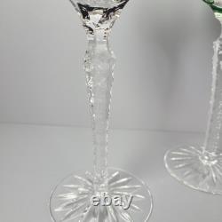 Park Avenue Cut to Clear Crystal Vintage Hock Wine Glasses-Set of Three