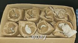 Paul Revere FLOWER CUT Etched Crystal Punch Bowl with 8 Cups And Glass Ladle-NEW