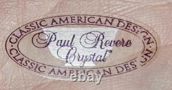 Paul Revere FLOWER CUT Etched Crystal Punch Bowl with 8 Cups And Glass Ladle-NEW