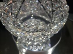 Pedestal Ice Bucket American Brilliant period Cut Glass Crystal Libbey Colonna