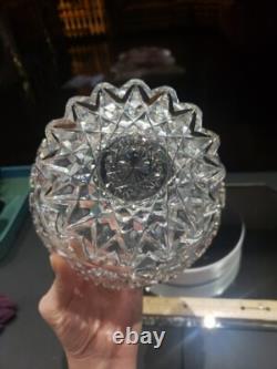 Pedestal Ice Bucket American Brilliant period Cut Glass Crystal Libbey Colonna