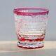 Pink Edo Kiriko Drinking Glass Hand Cut Crystal Whisky Glasses 12oz For Women