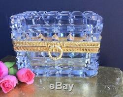 Priced to sell! Vintage French Baccarat Cut Crystal Box Caddy