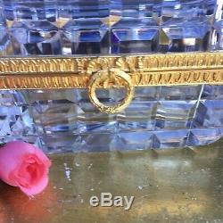 Priced to sell! Vintage French Baccarat Cut Crystal Box Caddy