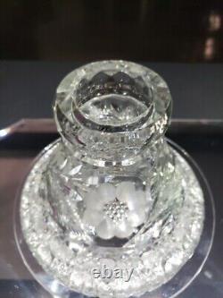 Punch Bowl & Stand Base American Brilliant period Cut Glass Crystal Keifer Bros