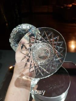 Quality 9 Compote Bowl American Brilliant Cut Glass Crystal bubble hollow stem