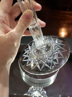 Quality 9 Compote Bowl American Brilliant Cut Glass Crystal bubble hollow stem