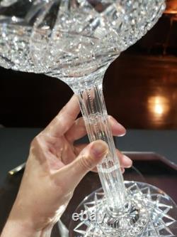Quality 9 Compote Bowl American Brilliant Cut Glass Crystal bubble hollow stem