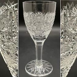 Queen Lace Crystal Handcrafted Claret Wine Glass Cut 5Pc Set Germany 5.75 Tall