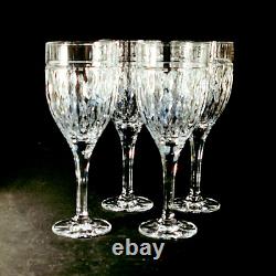 RALPH LAUREN ASTON WATER GLASSES, Cut Lead Crystal, 6 1/4, 14oz, GERMANY, 4PCS