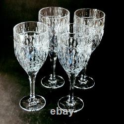 RALPH LAUREN ASTON WATER GLASSES, Cut Lead Crystal, 6 1/4, 14oz, GERMANY, 4PCS