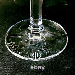 RALPH LAUREN ASTON WATER GLASSES, Cut Lead Crystal, 6 1/4, 14oz, GERMANY, 4PCS
