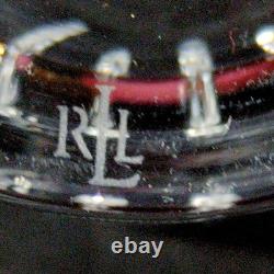 RALPH LAUREN COCKTAIL PARTY DOUBLE OLD FASHIONED GLASS, Cut Crystal, 4, 10 Oz