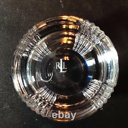 RALPH LAUREN GLEN PLAID DBL OLD FASHIONED GLASS, Cut Lead Crystal, 4 1/8, 10oz