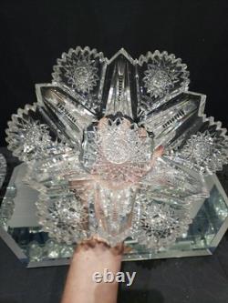 RARE 10 BOWL, American brilliant Period Cut glass Crystal Pitkin & Brooks Pinto