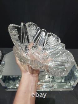 RARE 10 BOWL, American brilliant Period Cut glass Crystal Pitkin & Brooks Pinto