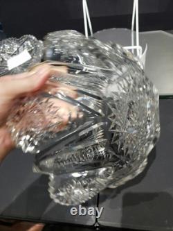 RARE 10 BOWL, American brilliant Period Cut glass Crystal Pitkin & Brooks Pinto