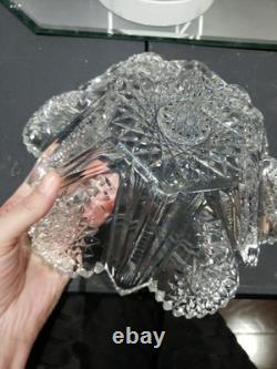 RARE 10 BOWL, American brilliant Period Cut glass Crystal Pitkin & Brooks Pinto