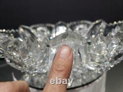 RARE 10 BOWL, American brilliant Period Cut glass Crystal Pitkin & Brooks Pinto