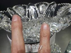 RARE 10 BOWL, American brilliant Period Cut glass Crystal Pitkin & Brooks Pinto