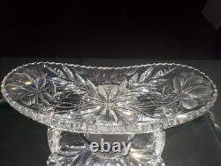 RARE 11 Celery Bowl American Brilliant period Cut Glass Crystal Pairpoint ROSE