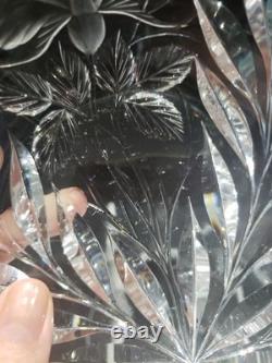 RARE 11 Celery Bowl American Brilliant period Cut Glass Crystal Pairpoint ROSE