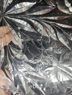 RARE 11 Celery Bowl American Brilliant period Cut Glass Crystal Pairpoint ROSE