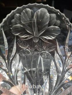 RARE 11 Celery Bowl American Brilliant period Cut Glass Crystal Pairpoint ROSE