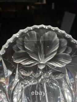 RARE 11 Celery Bowl American Brilliant period Cut Glass Crystal Pairpoint ROSE