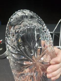 RARE 11 Celery Bowl American Brilliant period Cut Glass Crystal Pairpoint ROSE