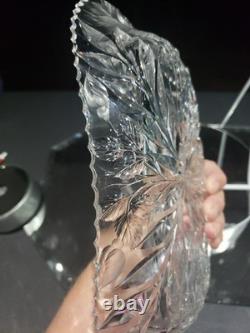 RARE 11 Celery Bowl American Brilliant period Cut Glass Crystal Pairpoint ROSE