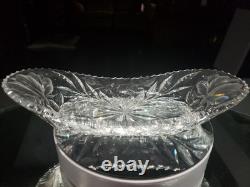 RARE 11 Celery Bowl American Brilliant period Cut Glass Crystal Pairpoint ROSE