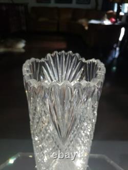 RARE 14 Cylinder VASE American Brilliant Period Cut Glass Crystal THATCHER BROS