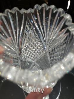 RARE 14 Cylinder VASE American Brilliant Period Cut Glass Crystal THATCHER BROS
