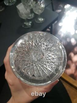 RARE 14 Cylinder VASE American Brilliant Period Cut Glass Crystal THATCHER BROS