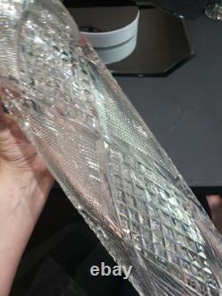 RARE 14 Cylinder VASE American Brilliant Period Cut Glass Crystal THATCHER BROS