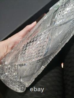 RARE 14 Cylinder VASE American Brilliant Period Cut Glass Crystal THATCHER BROS