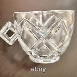 RARE COLONY Heavy Glass Crystal Punch Bowl 12 Cups Deep Cut Diamond MURFRESBORO