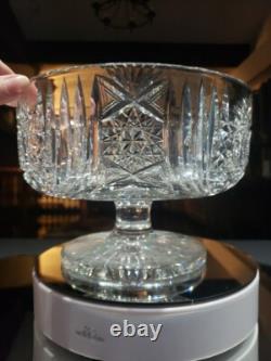 RARE Footed Pedestal Ferner bowl planter, American Brilliant Cut Glass Crystal