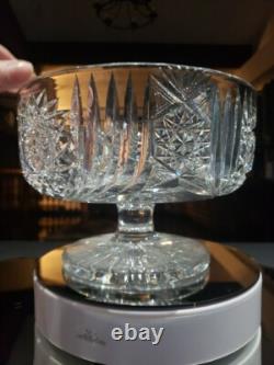 RARE Footed Pedestal Ferner bowl planter, American Brilliant Cut Glass Crystal