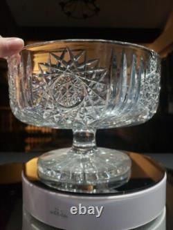 RARE Footed Pedestal Ferner bowl planter, American Brilliant Cut Glass Crystal